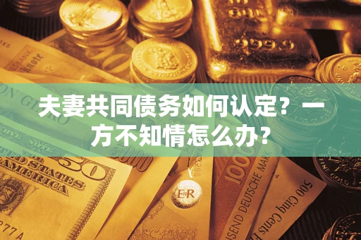 济南夫妻共同债务如何认定？一方不知情怎么办？