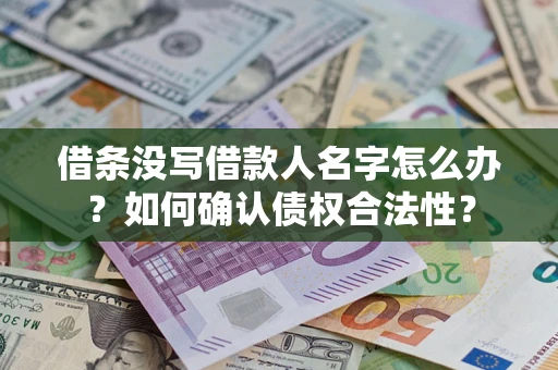 济南借条没写借款人名字怎么办？如何确认债权合法性？