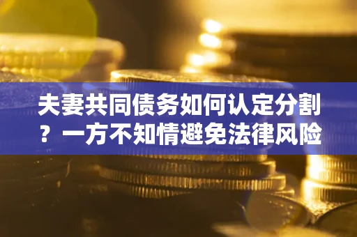 济南夫妻共同债务如何认定分割？一方不知情避免法律风险必看！